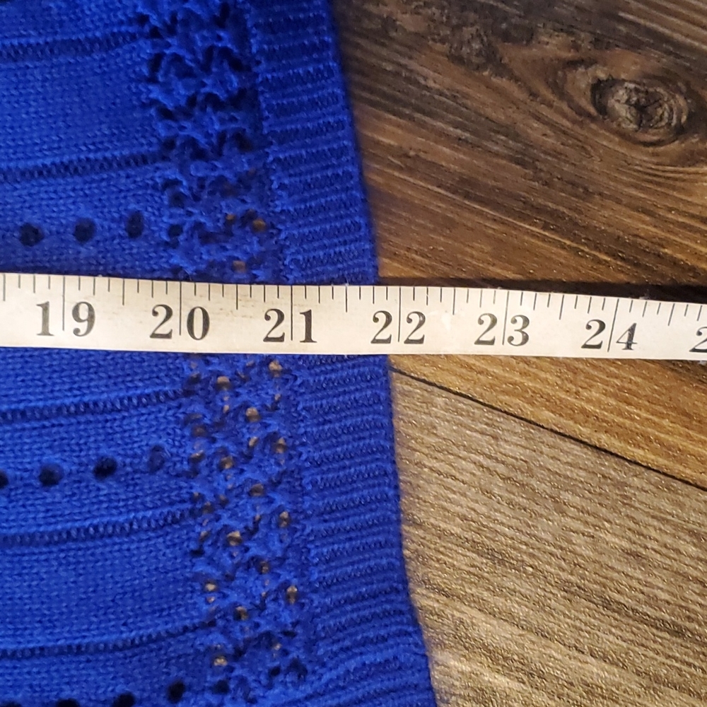 Sweaterworks, royal blue, long-sleeve, acrylic, sweater, size large - Picture 9 of 11
